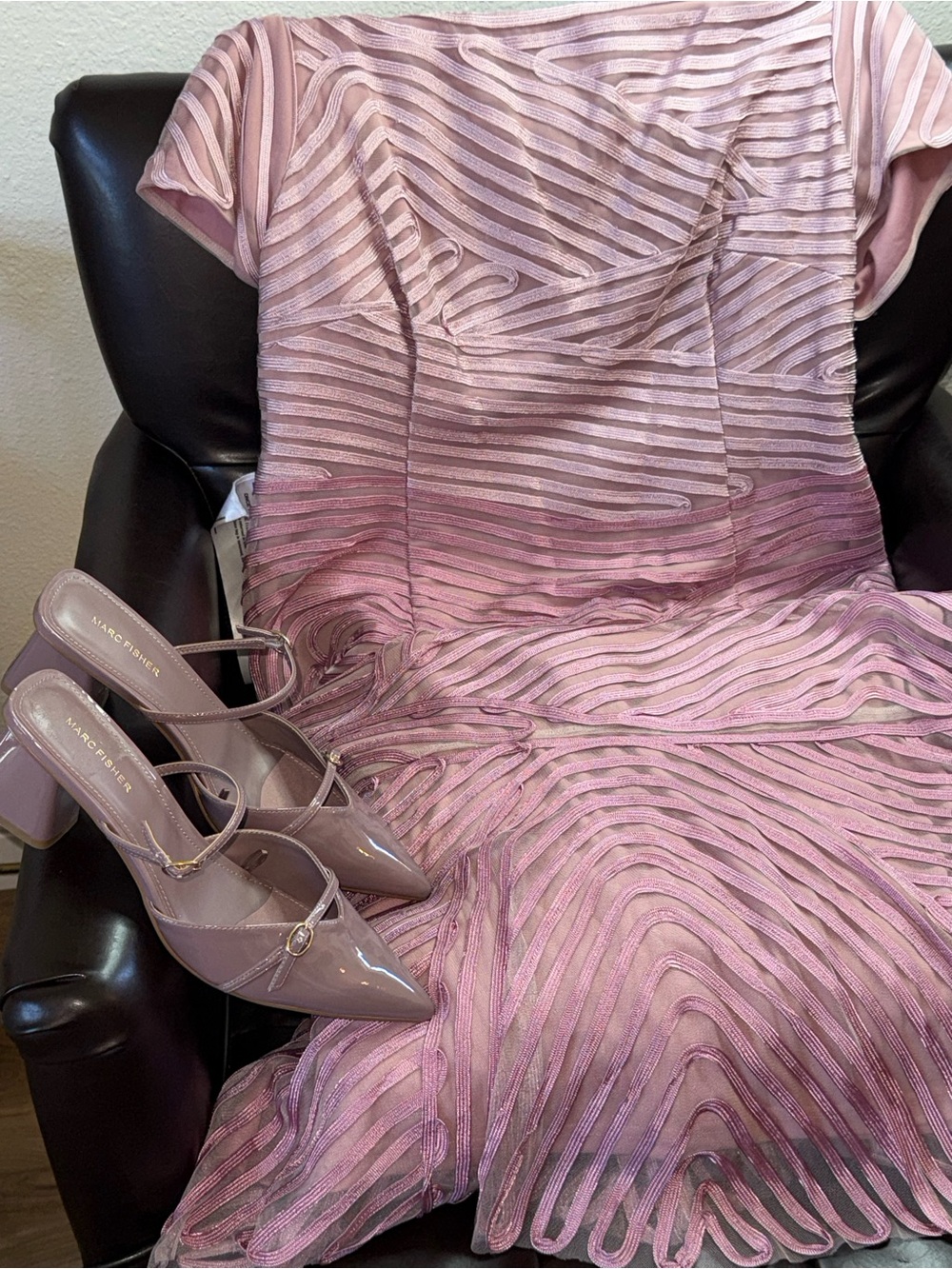MARC FISHER MAUVE LOW BLOCK HEEL SLING-BACK-Size 11 - Picture 11 of 11